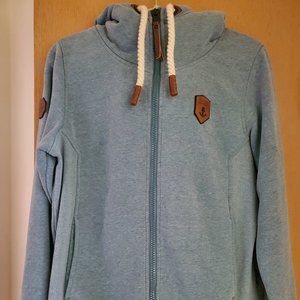 Naketano Men's zip up hoodie blue Large